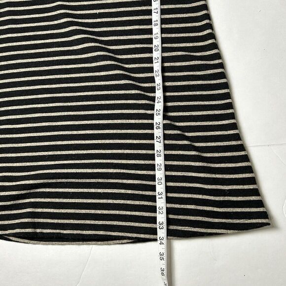 Gilli Womens Black Long Sleeve Striped Sweater Dress Large - Picture 6 of 6